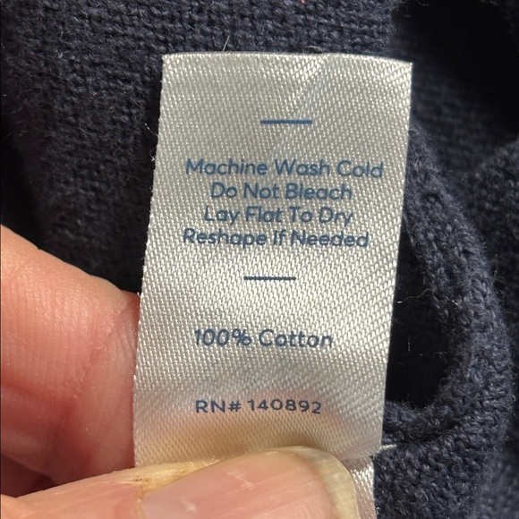 Marine Layer Rainbow “Sunset Icon” Crewneck Cotton Navy Sweater Women Size Large - Picture 12 of 12